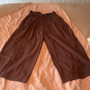 Brown Wide-Leg Pants